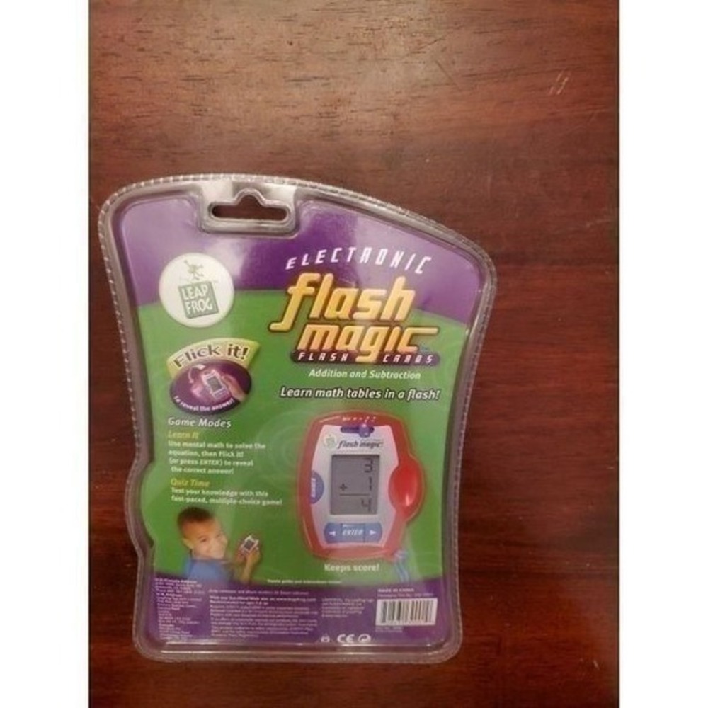 LeapFrog Electronic Flash Magic Flash Cards Kids OS Red NIB Math Learning Toy - Picture 3 of 3